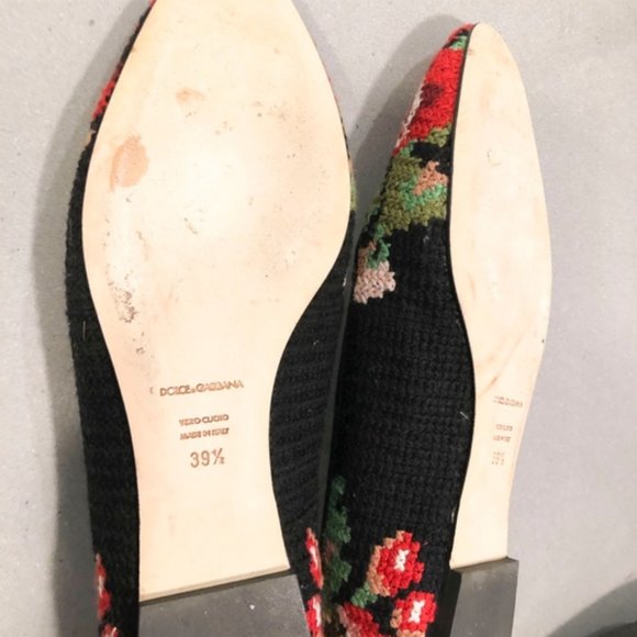 Dolce & Gabbana Shoes Dolce Gabbana Floral Needlepoint Flats Poshmark